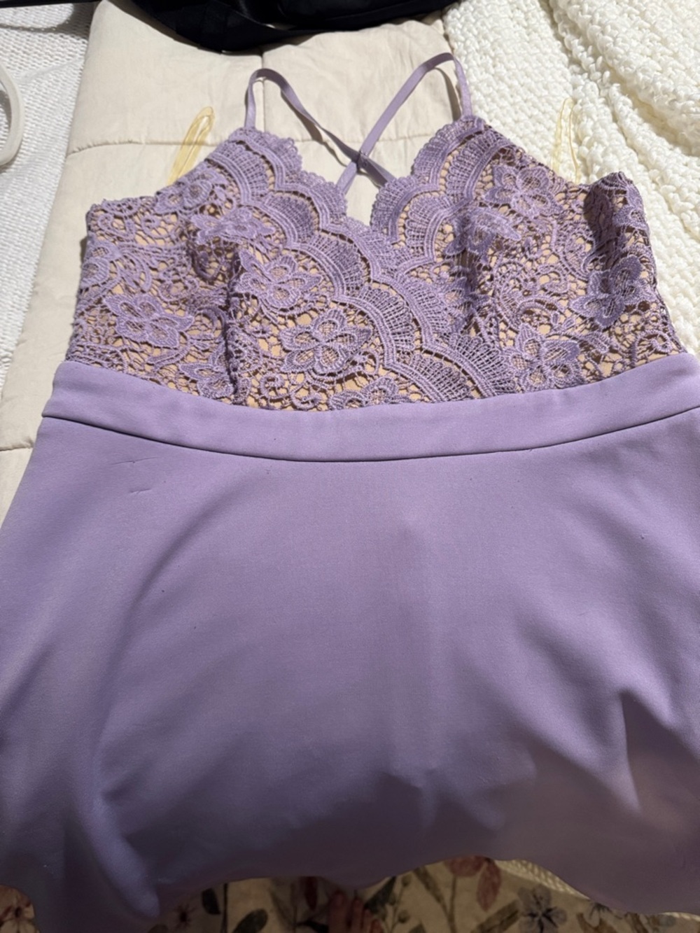Stunning Light Purple Short Dress